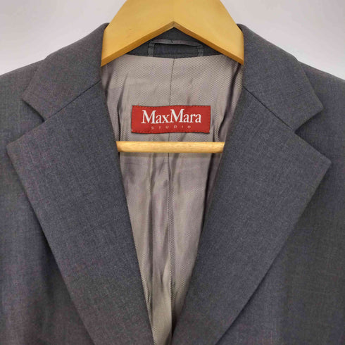 マックスマーラステュディオ MAX MARA STUDIO ウレタン混 ウールギャバ 2B テーラードジャケット レディース JPN:42
