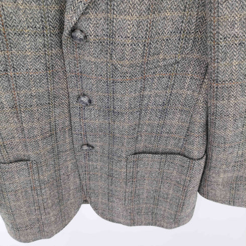 セブンティー SEVENTY 90-00s イタリア製 チェック柄 ウール 3B ツイード テーラードジャケット メンズ