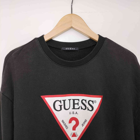 ゲス GUESS トライアングルロゴ スウェット メンズ import:L