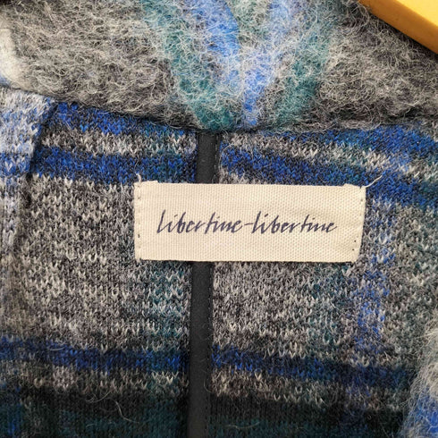 Libertine-Libertine モヘヤライク シャギー チェック チェスターコート レディース