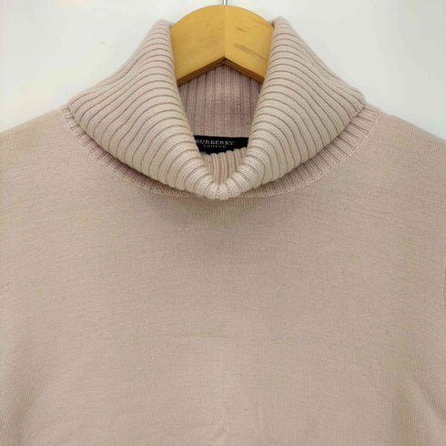 バーバリーロンドン BURBERRY LONDON 袖ノバチェック ロゴ刺繍 ウール タートルネックニット レディース 2