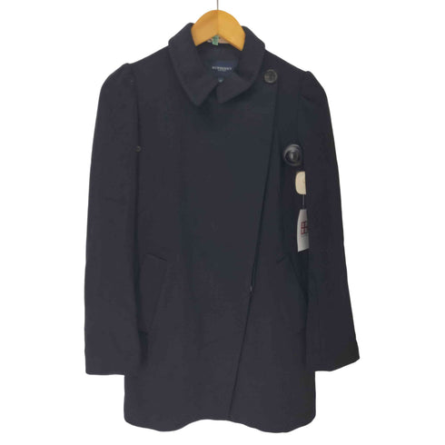 バーバリーロンドン BURBERRY LONDON アンゴラ カシミヤ混 ハーフコート レディース US4