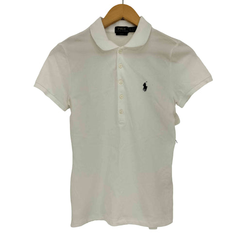 ポロラルフローレン POLO RALPH LAUREN 現行タグ SLIM FIT ポニー刺繍 鹿の子 ポロシャツ レディース import:S