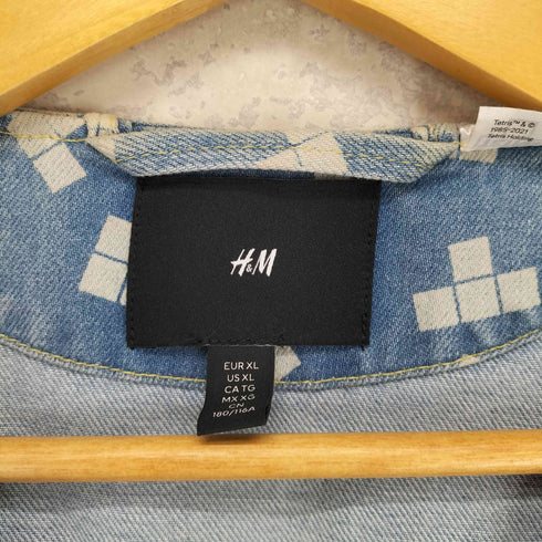 エイチアンドエム H&M ブロック柄デニムベスト メンズ XL