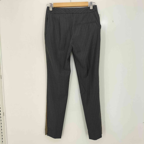 メゾンマルジェラ Maison Margiela 15ss ガリアーノ期 サイドライン刺繍 ピンストライプ センタープレススラックス レディース 38