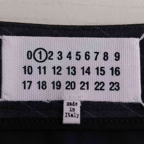 メゾンマルジェラ Maison Margiela 15ss ガリアーノ期 サイドライン刺繍 ピンストライプ センタープレススラックス レディース 38