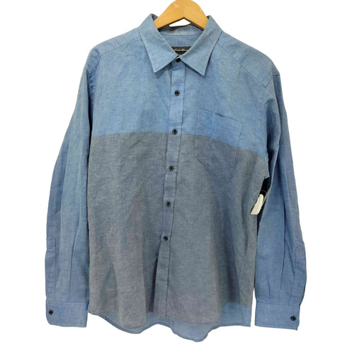 エディーバウアー Eddie Bauer ヘンプコットン バイカラー レギュラーカラーシャツ メンズ import:M