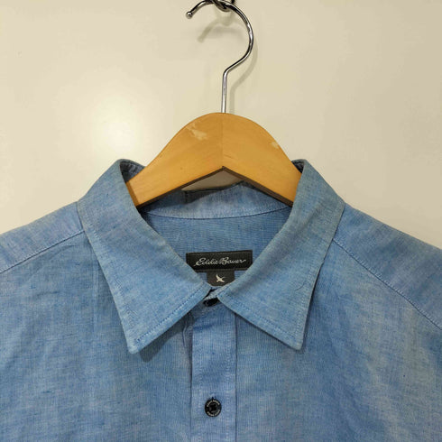 エディーバウアー Eddie Bauer ヘンプコットン バイカラー レギュラーカラーシャツ メンズ import:M