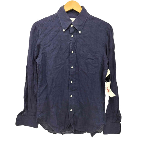フェアファクス FAIRFAX リネン100 ボタンダウン シャツ メンズ import:M