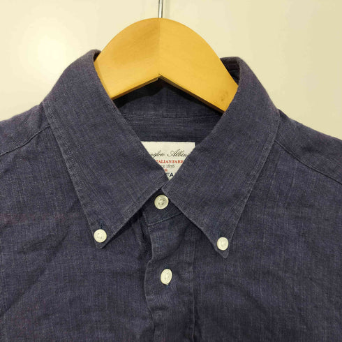 フェアファクス FAIRFAX リネン100 ボタンダウン シャツ メンズ import:M