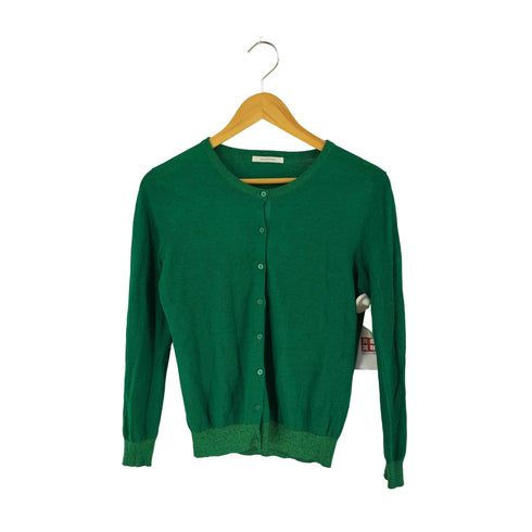 マカフィー MACPHEE プレーンリネン クルーネックカーディガン レディース JPN:M