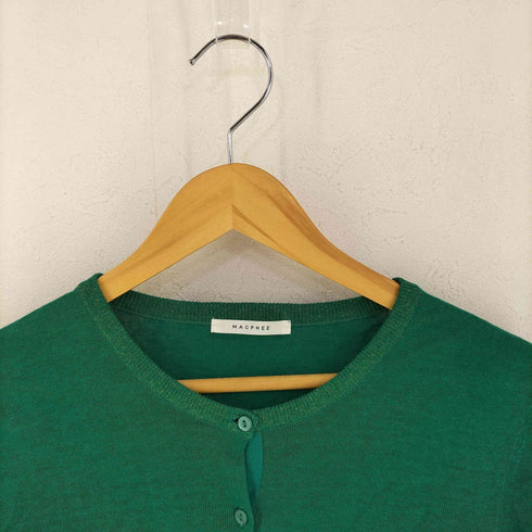 マカフィー MACPHEE プレーンリネン クルーネックカーディガン レディース JPN:M