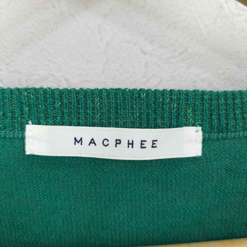 マカフィー MACPHEE プレーンリネン クルーネックカーディガン レディース JPN:M