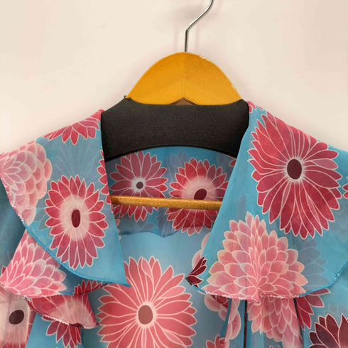 ハナエモリ HANAE MORI 花柄 ノースリーブブラウス レディース