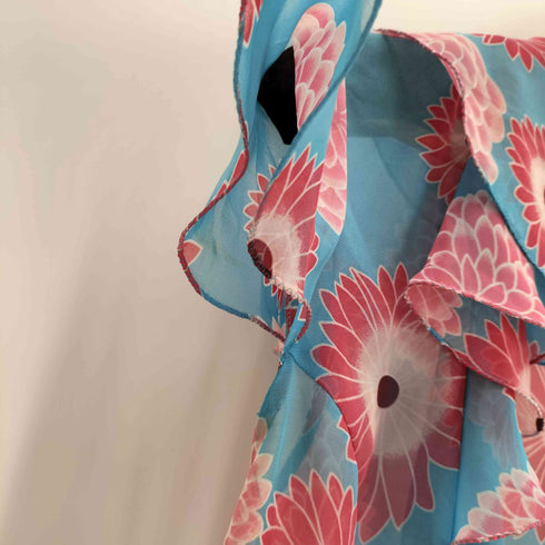ハナエモリ HANAE MORI 花柄 ノースリーブブラウス レディース