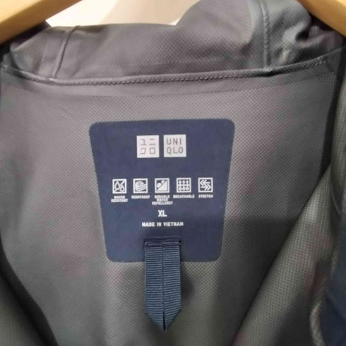 ユニクロ UNIQLO ブロックテックパーカ (3Dカット) ネイビー XLサイズ メンズ JPN:XL