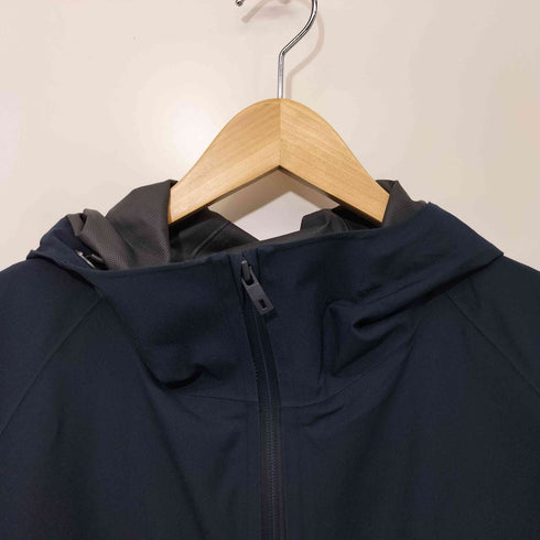 ユニクロ UNIQLO ブロックテックパーカ (3Dカット) ネイビー XLサイズ メンズ JPN:XL