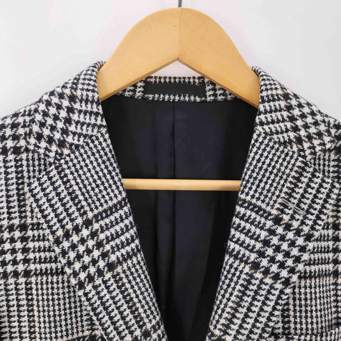 ブラックレーベルクレストブリッジ BLACK LABEL CRESTBRIDGE Cloth by lanificio di Pray ハングトゥース チェック 千鳥格子 ウール 2B テーラード ジャケット メンズ import:S