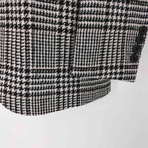 ブラックレーベルクレストブリッジ BLACK LABEL CRESTBRIDGE Cloth by lanificio di Pray ハングトゥース チェック 千鳥格子 ウール 2B テーラード ジャケット メンズ import:S