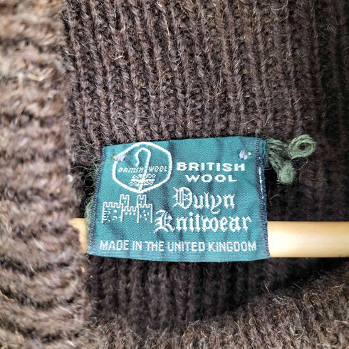 Dulyn Knitwear 英国製 BRITISH WOOL ウールニットカーディガン メンズ