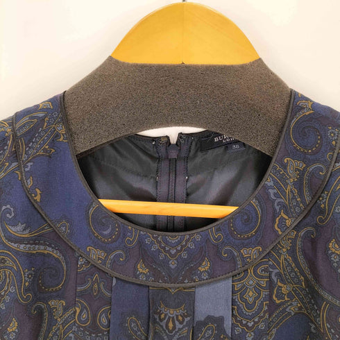 バーバリーロンドン BURBERRY LONDON シルク100% ペイズリーワンピース レディース 38