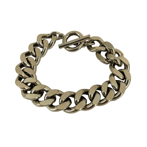 喜平カーブチェーン真鍮ブレスレット メンズ