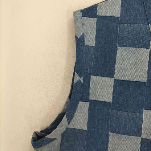 RABBITHOLE LONDON パッチワークデニムベスト import メンズ M