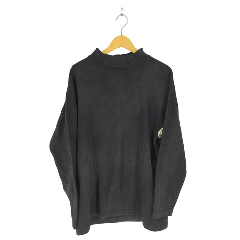 ON O FF by TTAGGG } ウォッシュ加工モックネックスウェット import メンズ L