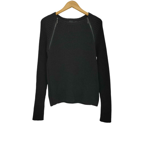 プレッジ Pledge Y2K ラグランジップ クルーネックウールニット メンズ 46