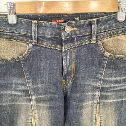 T.S.J JEANS 切替 デニムフレアパンツ Y2K レディース 29