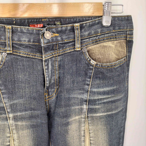 T.S.J JEANS 切替 デニムフレアパンツ Y2K レディース 29