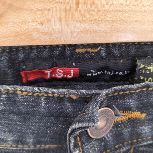T.S.J JEANS 切替 デニムフレアパンツ Y2K レディース 29