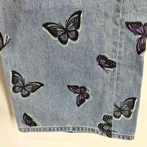 エイチアンドエム H&M 総柄ワイドデニムパンツ レディース 38