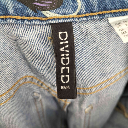 エイチアンドエム H&M 総柄ワイドデニムパンツ レディース 38