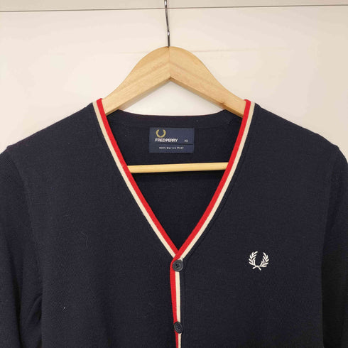 フレッドペリー FRED PERRY トリコロール メリノウール カーディガン メンズ import:XS
