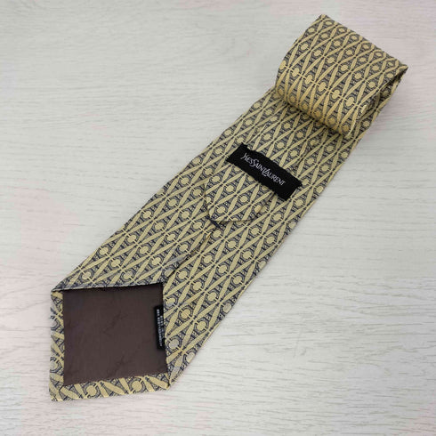 イヴサンローラン Yves Saint Laurent 総柄 シルク ネクタイ メンズ