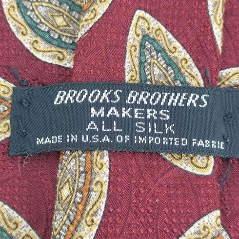ブルックスブラザーズ BROOKS BROTHERS USA製 MAKERS 総柄 シルク ネクタイ メンズ