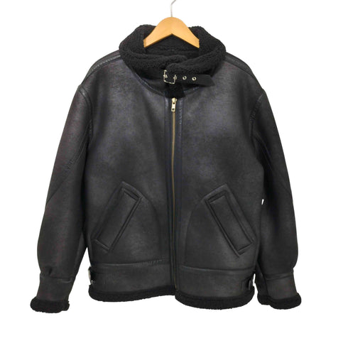 VELOCITY LABEL Retro Shearling Jacket B-3 フェイクムートン ボマージャケット メンズ