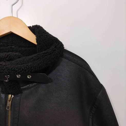 VELOCITY LABEL Retro Shearling Jacket B-3 フェイクムートン ボマージャケット メンズ