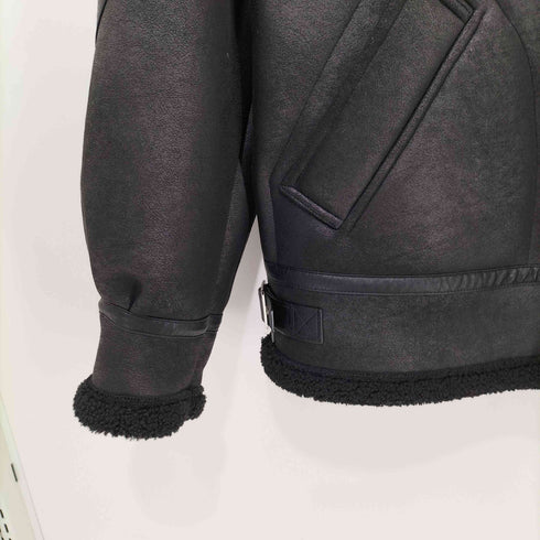 VELOCITY LABEL Retro Shearling Jacket B-3 フェイクムートン ボマージャケット メンズ