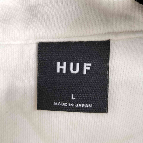 ハフ HUF ロゴ刺繍 ハーフジップスウェット メンズ import:L