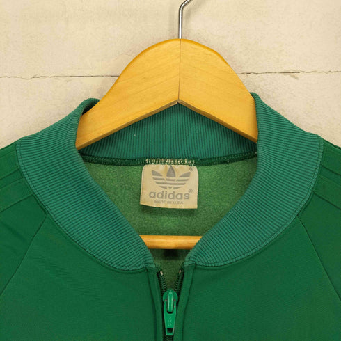 アディダス adidas 80s 銀タグ USA製 ロゴ刺繍トラックジャケット メンズ M