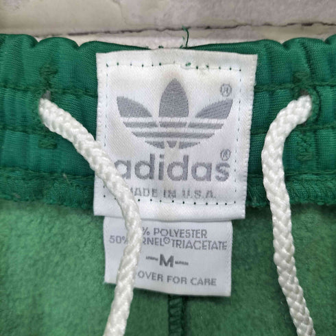 アディダス adidas 80s 銀タグ USA製 ロゴ刺繍トラックパンツ メンズ M