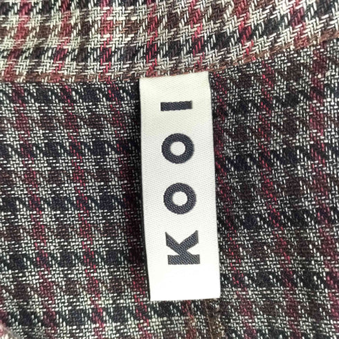 KOOI 千鳥格子 スーパービッグシルエットハーフスリーブジャケット メンズ 1