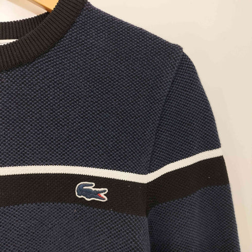 ラコステ LACOSTE フランス製 ワンポイント L/S ボーダーニット メンズ import:XS