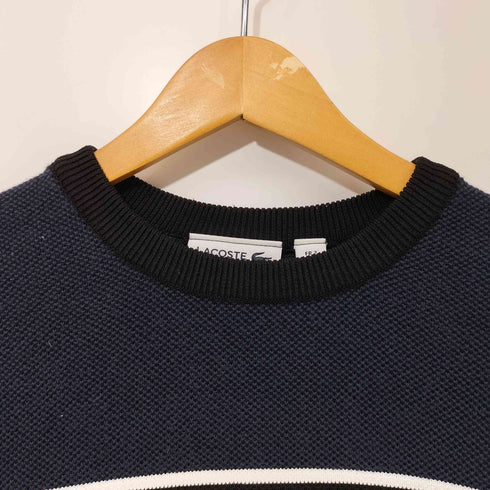 ラコステ LACOSTE フランス製 ワンポイント L/S ボーダーニット メンズ import:XS