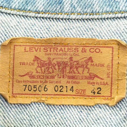 リーバイス Levis 90s USA製 ボタン裏527 70506 0214 4th デニム トラックジャケット メンズ 42
