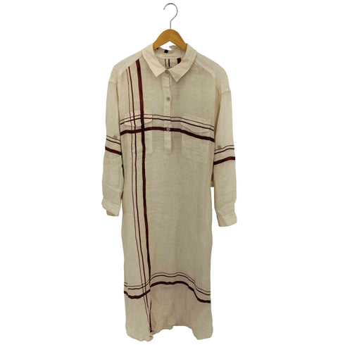 ザラ ZARA SRPLS SHRT MD DRSS リネン ハーフボタンシャツワンピース レディース M-L