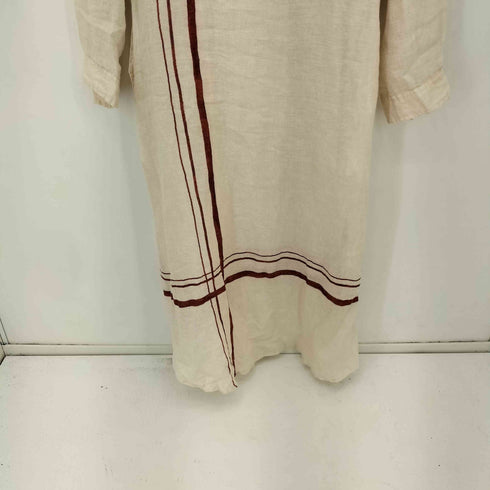 ザラ ZARA SRPLS SHRT MD DRSS リネン ハーフボタンシャツワンピース レディース M-L