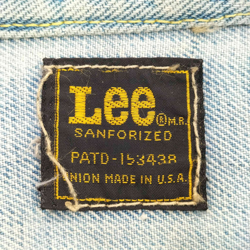 リー Lee 70s USA製 黒タグ PATD 153438 ユニオンチケット デニム トラッカージャケット メンズ